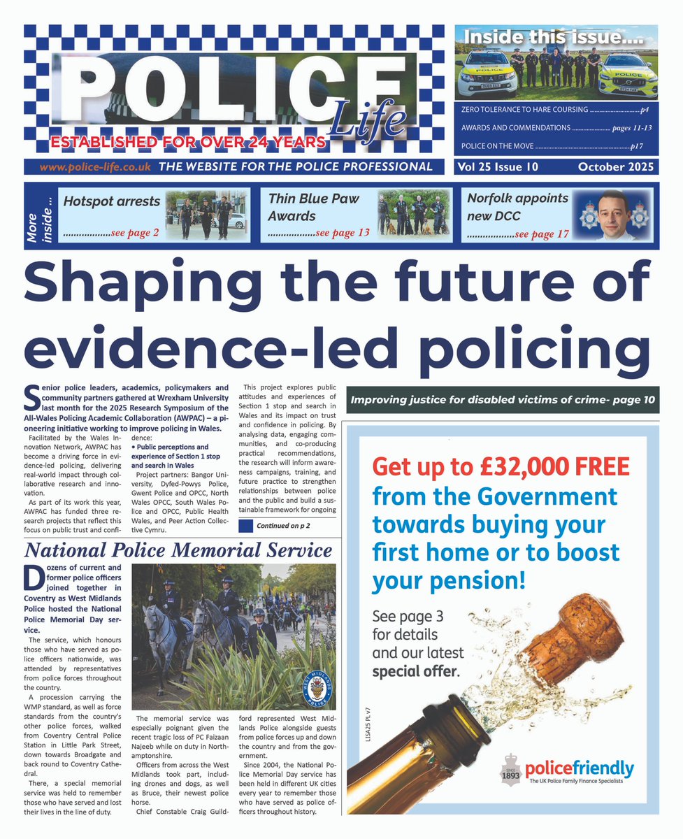 Read the latest issue of <a href="/PoliceLifenews/">Police Life</a> here bit.ly/PL-Oct25 inside Police offer free 'Cyber <a href="/DC_Police/">Devon & Cornwall Police</a> Choices' session to schools, <a href="/irwinmitchell/">Irwin Mitchell</a> Shift Work, Separation and Sorting Out Child Arrangements, <a href="/nuclearpolice/">Civil Nuclear Constabulary</a> Heroes Celebrated, plus lots more ...