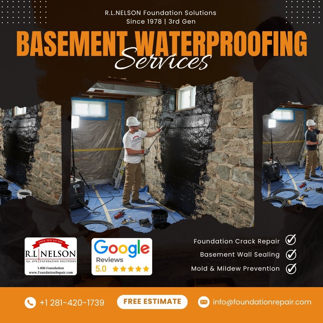 RLNelsonFdn_'s tweet image. 3 Generations. 1 Mission — Keep your foundation safe &amp;amp; dry.
Choose R.L. NELSON Foundation Solutions for expert Basement Waterproofing in Houston &amp;amp; nearby areas. 🏠💦
#BasementProtection #FoundationExperts
