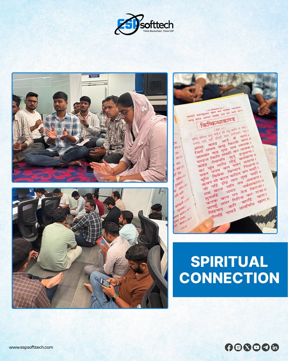 Yesterday was a blessed day at our office, filled with divine energy and soulful bhajans during Sundarkand.
#sundarkand #OfficeSpace  #blessed