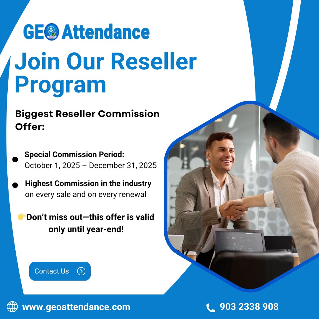 geoattenda40266's tweet image. Join the GeoAttendance Reseller Program and grow your business with smart workforce automation solutions. 🤝💼

👉 Join the Reseller Program Now
🌐 lnkd.in/grr7psbF
📞 +91 903 233 8908

#GeoAttendance #ResellerProgram #PartnerWithUs #SaaSReseller #SmartAttendance