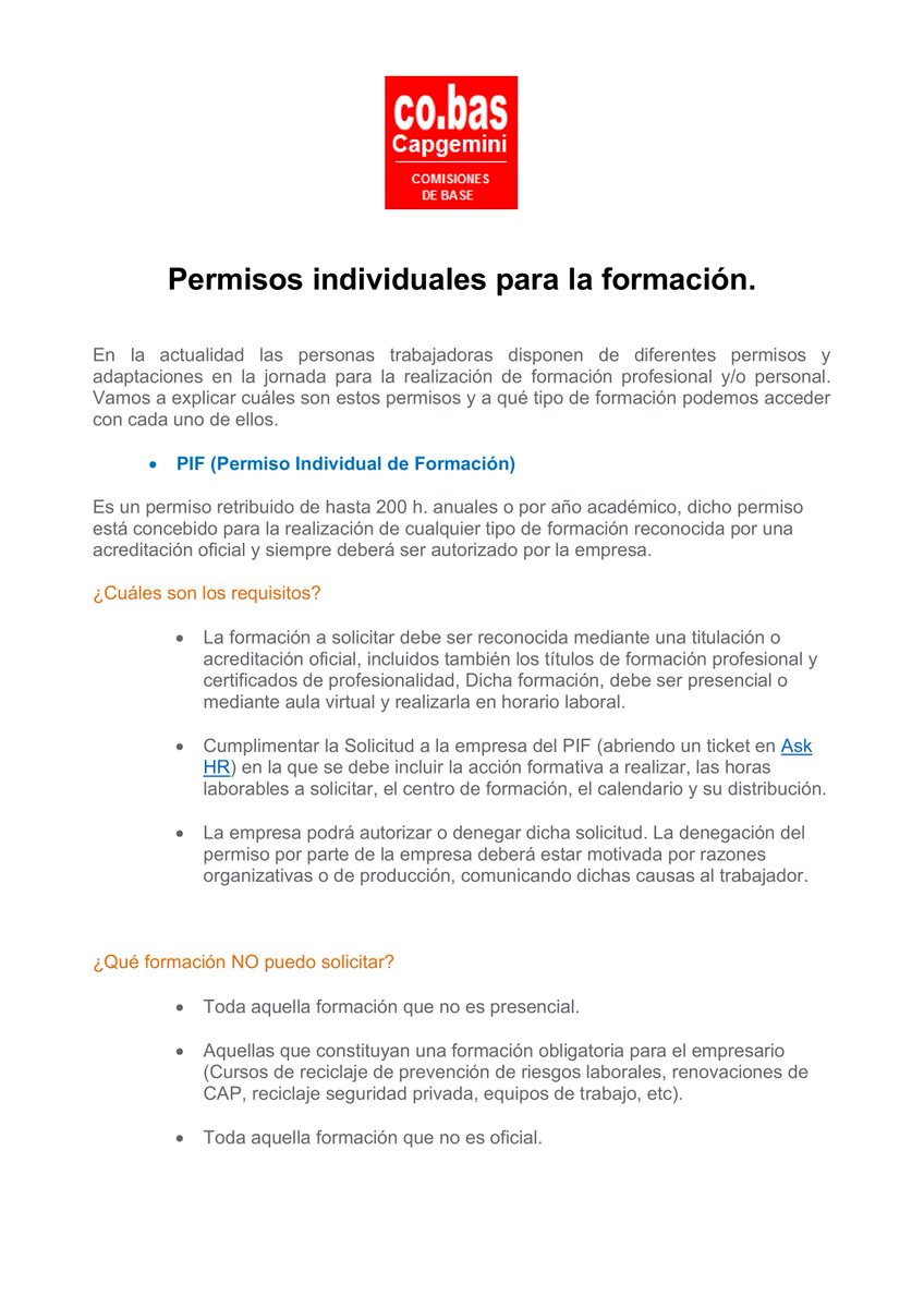 Sección Sindical Co.bas Capgemini tweet media