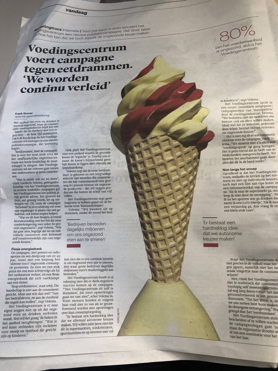 Stop met voedseldrammen! Zegt het Voedingscentrum vandaag tegen voedsel bedrijven en supermarkten die ons via marketing trucs verleiden ongezond voedsel te kopen. En: overheid: doe er iets aan!