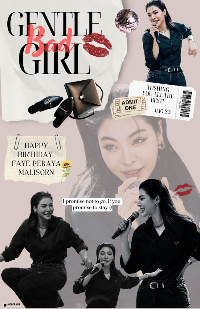 ♥︎ Give Away P'Faye BDay ♥︎
🌻 14:10:1994 🌻

☁︎ มาร่วมเก็บความทรงจำไปด้วยกันนะ :)) 

♡ only 99 pieces  ♡
🛍:  shopping: free ⭐︎

📆 date: 11 oct. 2025
⏰ time : เจอกันในงานนะคะ 

#FayeGENTLEbadGIRL
#FayePeraya
#ฝ้ายพีรญา