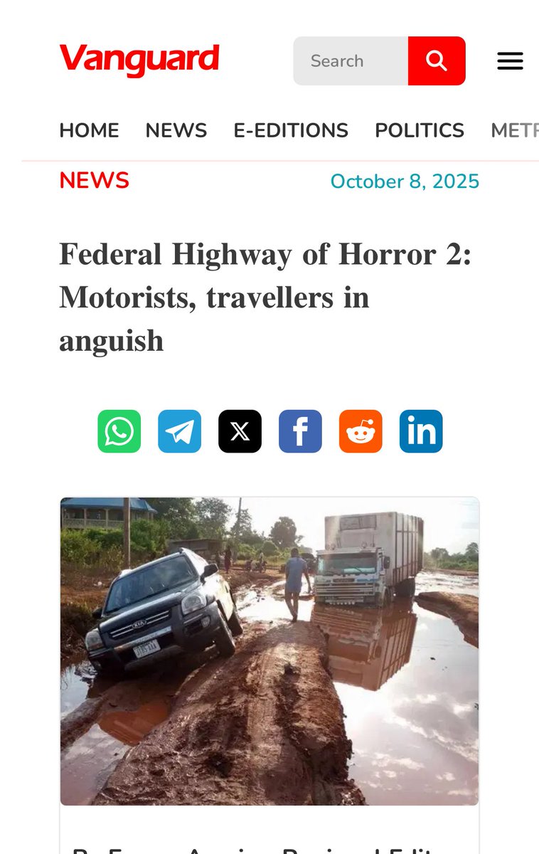 Umahi: Tinubu is a big failure. Lagos Coastal road is the biggest scam in modern history, a single road to cost $13 billion, $13b will fix all the bad roads in the country. All federal highway in Nigeria are horrible. The wickedness in Tinubu’s heart is beyond comprehension.