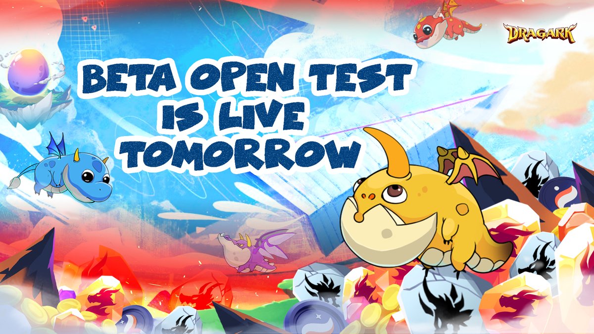 playDRAGARK's tweet image. Get ready, everyone! The BETA OPEN TEST is live tomorrow and open to everyone!🔥

👉 Prepare to be stunned by new features &amp;amp; upgrades.

See you all in the Sky Kingdom! Let the new journey begin! 🐉

#DragarkBetaTest #Starknet #Onchaingames #Web3Gaming
