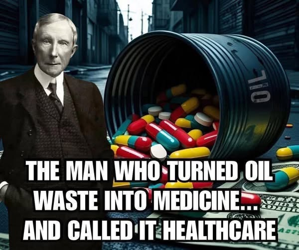 WimdenOudsten's tweet photo. Op herhaling :
De meeste mensen hebben geen idee...
De man die ons moderne medische systeem bouwde was niet eens een dokter.
Het was John D. Rockefeller.
Een olie magnaat. Een zakenman. Een haai.
En toen hij olie begon te raffineren, had hij al die overgebleven petroleum bijproducten waar niemand mee wist wat hij moest doen. 
In plaats van ze weg te gooien?
Hij veranderde ze in synthetische drugs. 
Daarna gebruikte hij zijn geld om de medische scholen over te nemen - herschreef het leerplan, betaalde de instellingen af en zorgde ervoor dat alles draaide om zijn soort geneeskunde:
Gepatenteerd. Synthetisch. Winstgevend.
Ondertussen, echte genezing?
Weg. Kruiden, homeopathie, natuurgeneeskunde - weggevaagd.
Niet omdat het niet werkte... Maar omdat het dat deed.
Ze noemden het 'kwakkery', verbannen het uit ziekenhuizen, verwijderden het uit schoolboeken.
Maar hier is het wilde gedeelte...
Rockefeller gebruikte zelf nog steeds homeopathische en natuurgeneeskundige artsen voor zijn familie.
Omdat hij wist dat het werkte.
Hij wilde gewoon niet dat je er toegang toe had. 
Omdat een genezen patiënt? Dat is een verloren klant.
En hij werd niet rijk om geld op tafel te laten liggen.
Hij bouwde een heel systeem om terugkerende klanten te creëren.
En de manier waarop je dat doet is simpel:
Je geneest het probleem niet - je regelt de symptomen.
Pillen voor je pijn.
Medicijnen voor je buien.
Meer medicijnen voor de bijwerkingen van de eerste medicijnen.
En nu zit je levenslang in het systeem.
Het is geen medicijn. Het is een businessmodel. 
We zijn getraind om te flippen bij het eerste teken van koorts.
Om elke hoest af te sluiten.
Om pijn stil te leggen in plaats van te vragen waar het vandaan komt.
Maar symptomen zijn gewoon je lichaam dat tegen je praat.
Het zijn boodschappers. Waarschuwingen. Aanwijzen.
Proberen je aandacht te trekken voordat er iets ergers gebeurt.
Maar moderne geneeskunde?
Het luistert niet.
Het houdt ze stil.
Neem de pil.
Negeer de wortel.
Kom volgende maand terug als het erger is.
En we vragen ons af waarom chronische ziekte overal is?
Dit systeem is niet kapot.
Dit systeem is ontworpen.
Rockefeller heeft dit systeem niet gebouwd om jou te genezen.
Hij bouwde dit systeem om je vast te houden - voor het leven.
Het gaat niet om gezondheid. Het gaat om afhankelijkheid.
Echte heling begint wanneer je stopt met het zwijgen van het lichaam en ernaar begint te luisteren. 
Vraag waarom.
Ondersteun ontgiften.
Voed de tekortkomingen.
Ga naar de wortel.
Je lichaam is niet gebroken.
Het is briljant.
Het probeert al de hele tijd met je te praten.
De waarheid is:
Het systeem is nooit gemaakt om jou te repareren.
Maar je lichaam wel.
Helen gaat niet over het bedekken van symptomen.
Het gaat om het ontdekken van de oorzaak.
Dr Jordi Shanazz