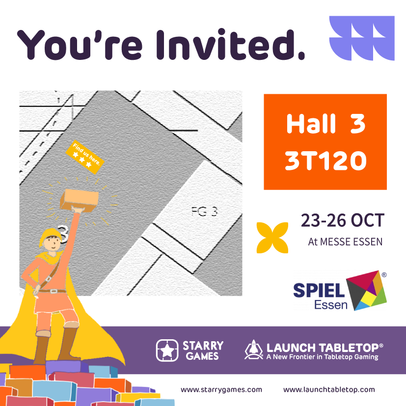Starry Games is heading to #EssenSPIEL2025! 

🎲 New miniatures, smarter production, and tools for publishers, designers &amp; TCG creators. 

📍 Hall 3, Booth 3T120 — let’s connect!

#BoardGames #TCG #Miniatures #Tabletop #GameDesign #StarryGames