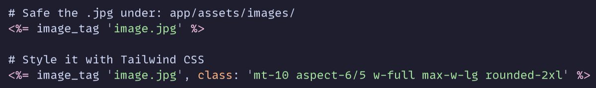 bastidotnet's tweet image. Not a pro tip, since I'm just learning @Rails myself, but I'm happy to share what I learn. Here's how you can use a .jpg in Rails.