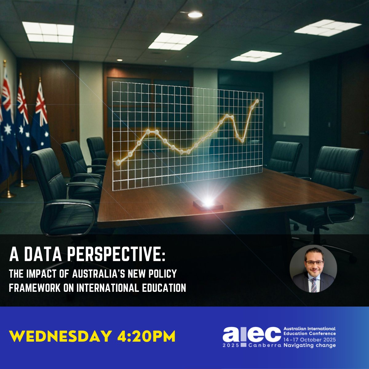 Join us today at 4:20 pm for our #AIEC2025 session, where we’ll explore how Australia’s new policy framework is shaping the future of international education.

A data perspective session that we hope you find useful! 👍