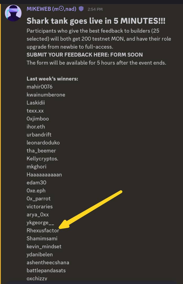 Rhexusfactor's tweet image. @monad  Full Access at last 😭

After the Shark Tank feedback submission last week, @mikeinweb and the team found me worthy of the Full Access role.
It might not be a big deal to some, but I’m genuinely proud I got it.

Big thanks to @theweb3muse, who introduced me to Shark Tank…
