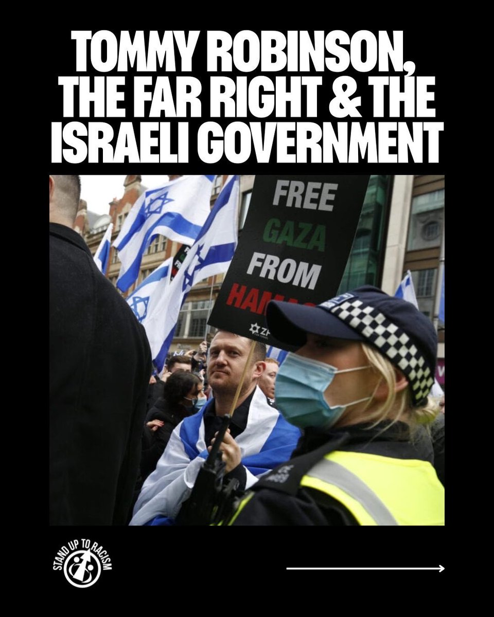 Stand Up To Racism (@antiracismday) on Twitter photo Hosting Tommy Robinson shows the links between Israeli government and the far right: Stand Up to Racism statement
➡️ Read statement here: standuptoracism.org.uk/hosting-tommy-…
#StandUpToRacism Hosting Tommy Robinson shows the links between Israeli government and the far right: Stand Up to Racism statement
➡️ Read statement here: standuptoracism.org.uk/hosting-tommy-…
#StandUpToRacism