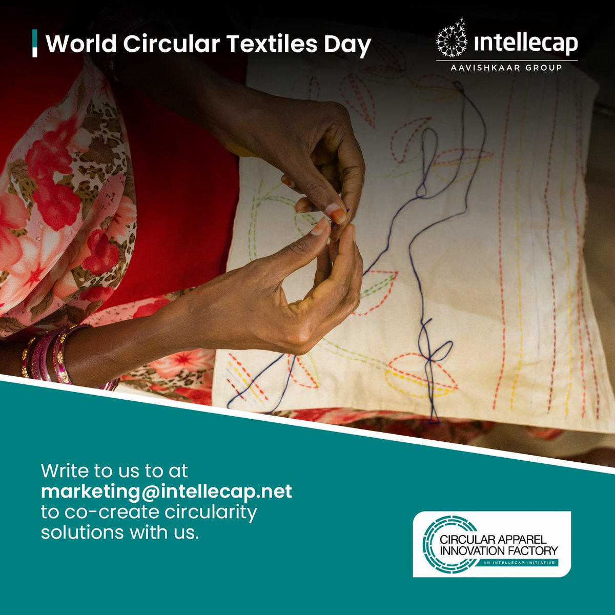 ApparelCircular's tweet image. On World Circular Textiles Day, @IntellecapTweet &apos;s
@ApparelCircular &amp;amp; Partner organizations celebrate the power of collective action in turning textile waste into opportunity #WorldCircularTextilesDay2025

@SaamuhikaShakti
@IKEAfoundation
@hmfoundation
@alwaleed_philan