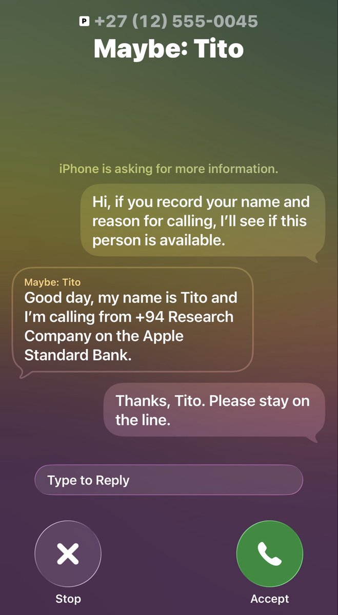 MyNameIsTaEarl's tweet image. Undoubtedly my fav feature of iOS16 #CallScreening