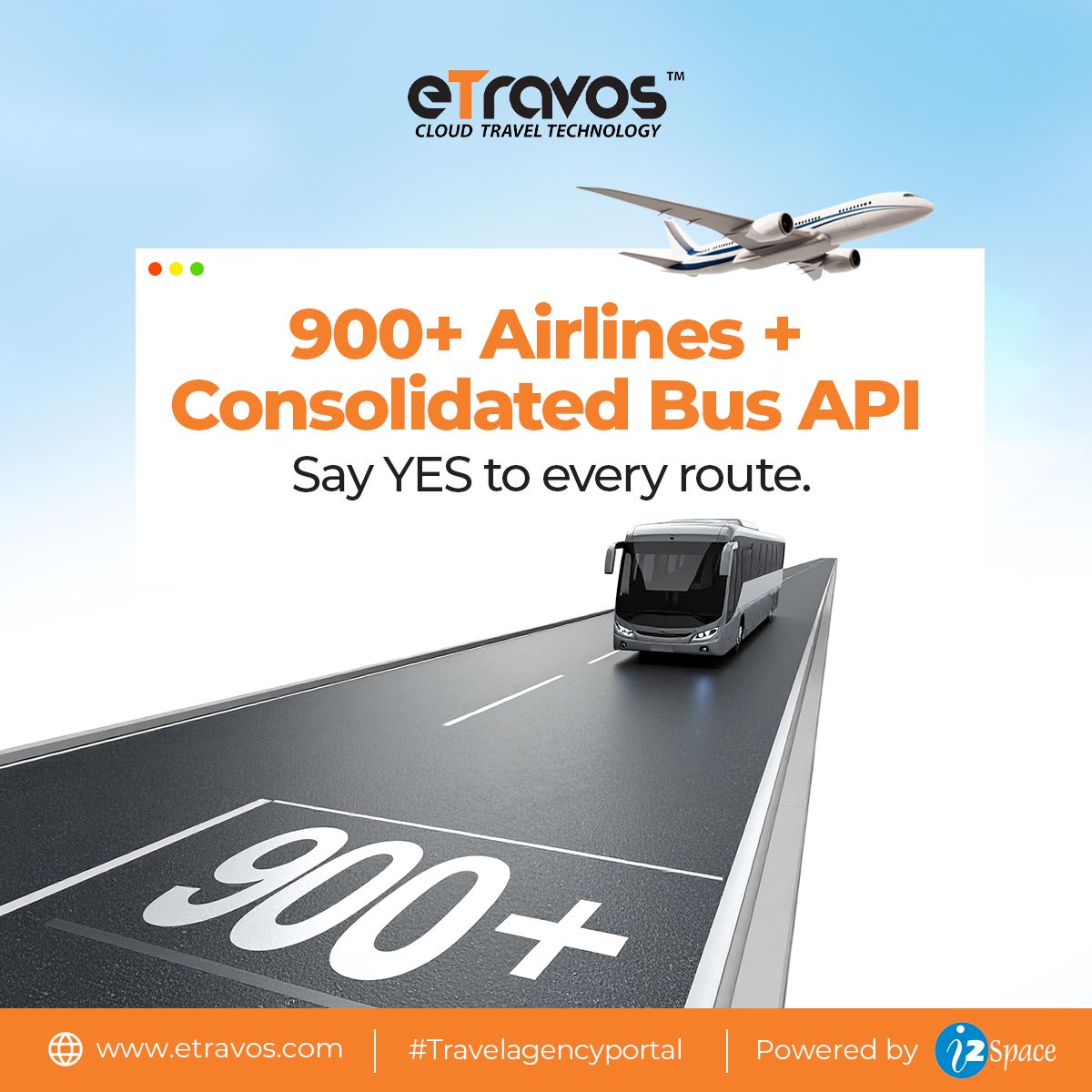 eTravosin's tweet image. Stop losing clients to limited options. With eTravos, you connect to 900+ airlines and multiple bus operators through one API. That means no missed opportunities, and more repeat clients.
Connect your desk today .bit.ly/3VNOA4A
#TravelTech #BusAPI #eTravos #i2Space