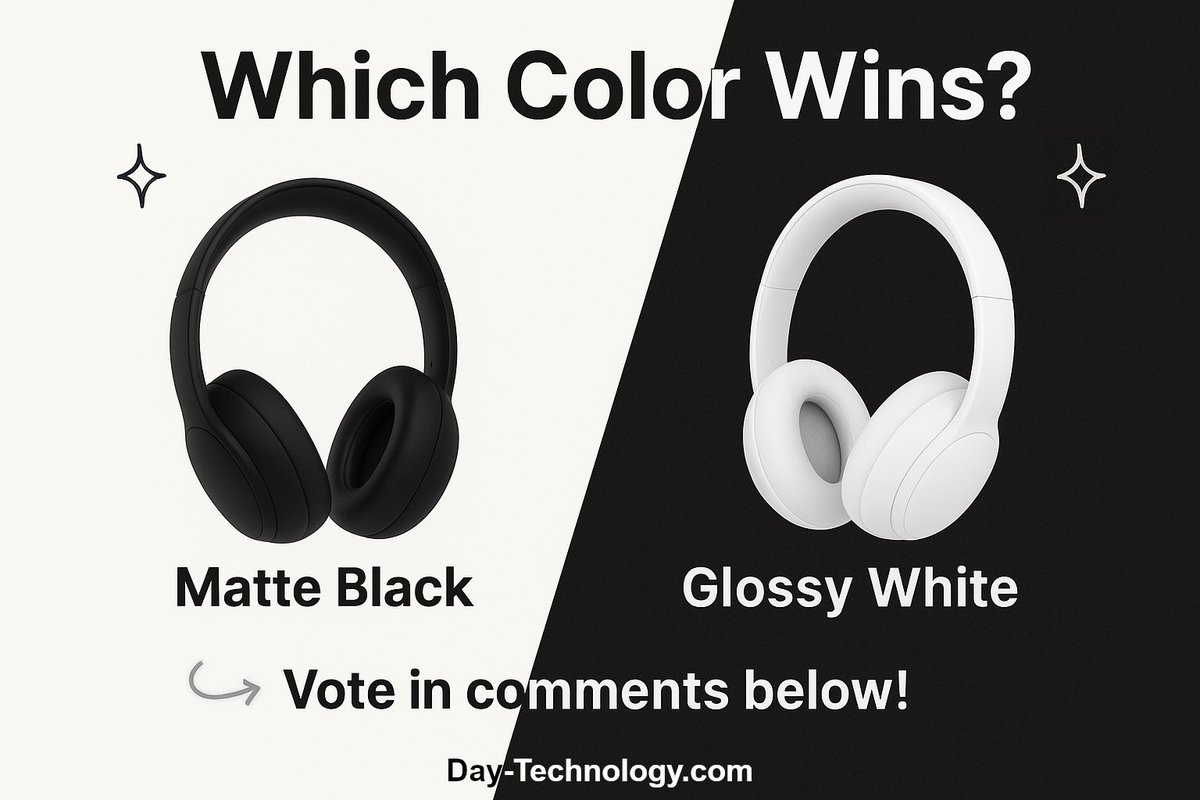DayTechnology1's tweet image. Which color do you prefer for your headphones? 🎧🎶
🖤 Matte Black or 🤍 Glossy White?

Drop your pick below and let’s see which side wins! 👇

Explore  gadget reviews at 👉Day-Technology.com

#TechPoll #Headphones #GadgetTalk #MusicLovers #TechCommunity #StyleVsSound