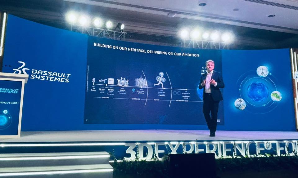 BangaloreFrance's tweet image. Consul General of France, Mr Marc Lamy, was invited to meet the leadership of @Dassault3DS  from France🇫🇷 and India🇮🇳, and to attend their annual flagship #3DExperience Forum that showcased #technological platforms that empower business and people in the sphere of #innovation.