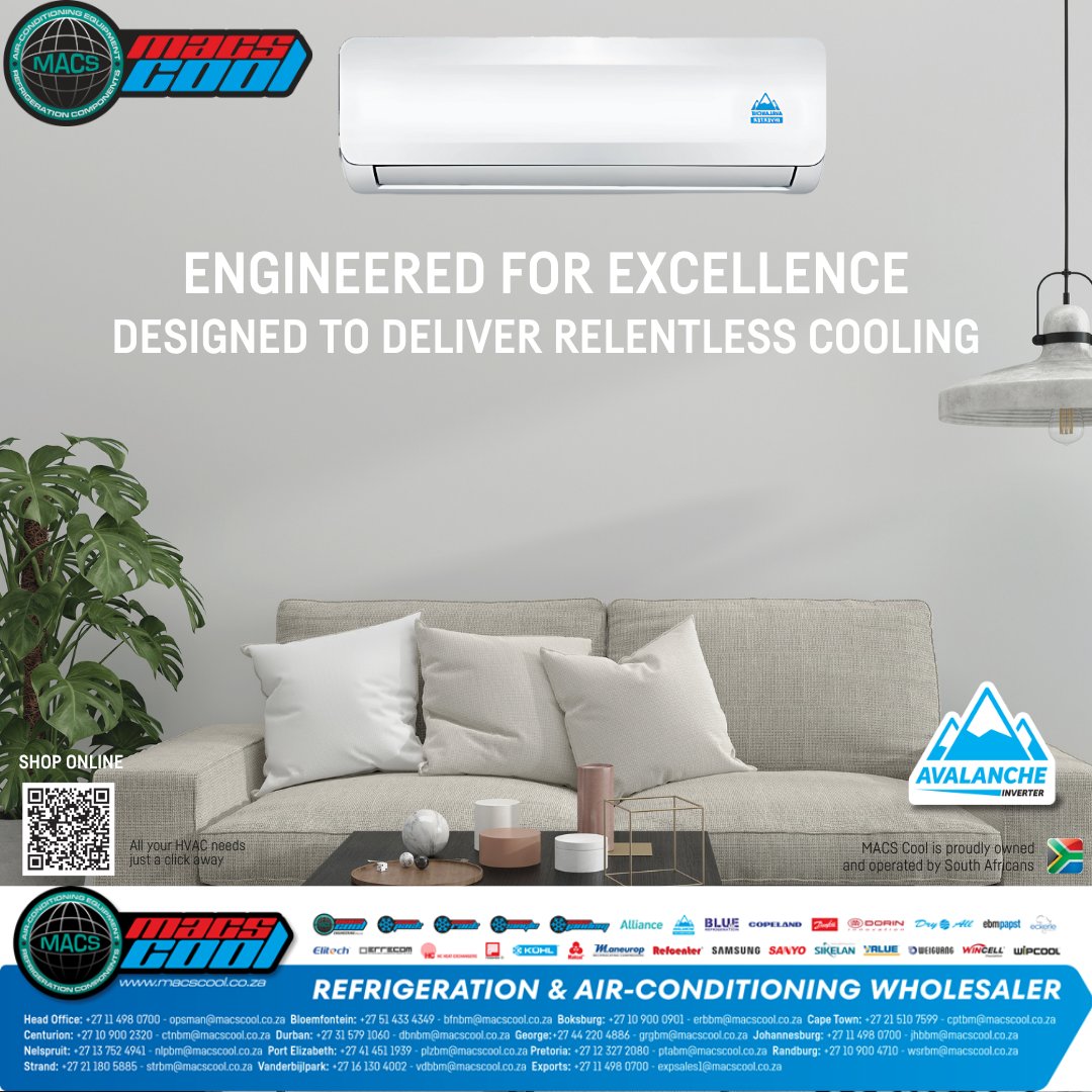 MACS_cool's tweet image. Precision Cooling. Unmatched Comfort.
Engineered for excellence, our air conditioners deliver relentless performance to keep your space perfectly cool, no matter the season.
#AvalancheCooling #MACSCool #EngineeredForComfort #AirConditioningExperts