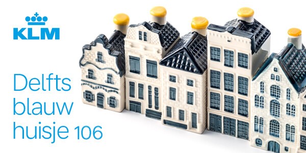 An ihrem 106. Geburtstag enthüllte #KLM das 106. Delfter Blau-Miniaturhaus - eine Nachbildung der Villa Rameau in Leiden: bit.ly/KLPresse