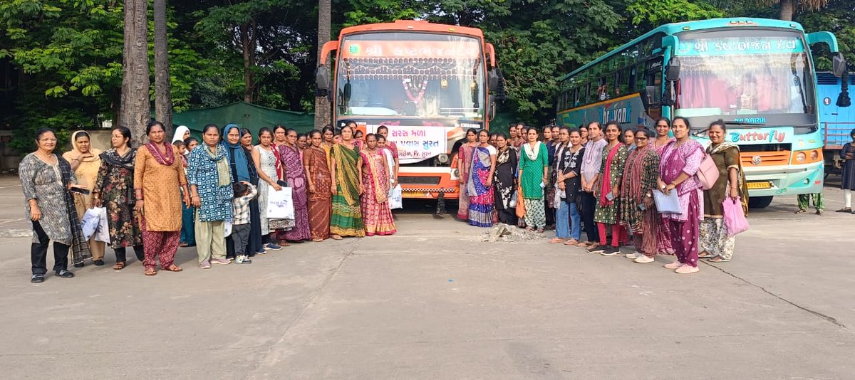 તા.૦૭-૧૦-૨૦૨૫ ના રોજ માંગરોળ તાલુકાના સખી મંડળના બહેનોએ સુરત સરસ મેળા ખાતે પ્રેરણા પ્રવાસ કરવામાં આવ્યો.