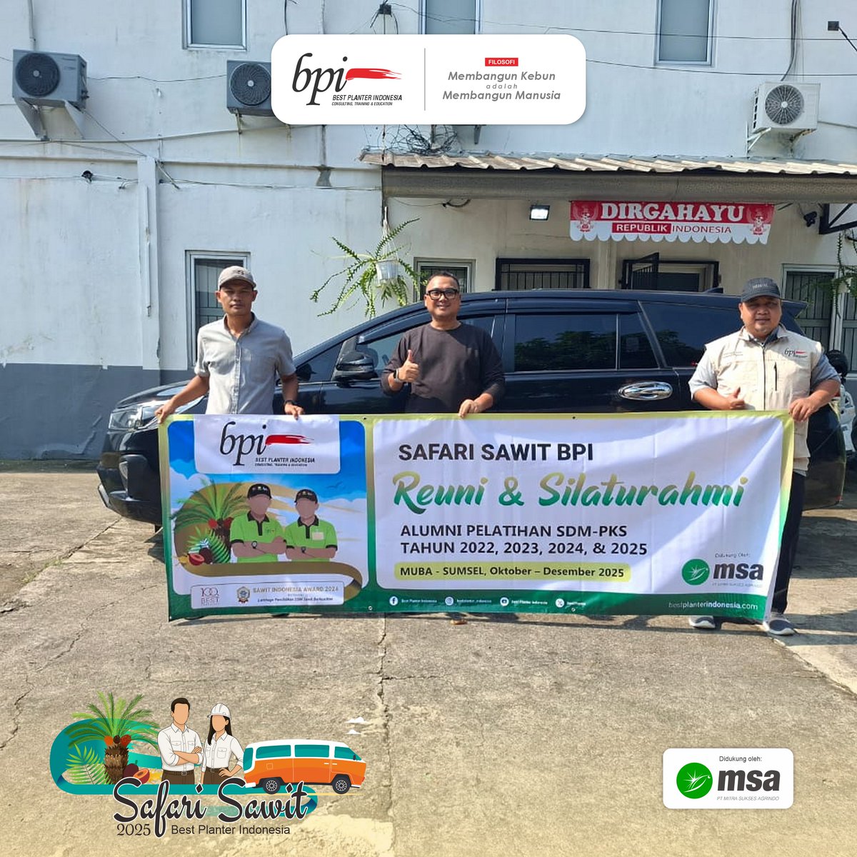BestPlanter's tweet photo. Safari Sawit BPI 2025 siap menuju Sumatera Selatan https://t.co/2CWjwmFiIV