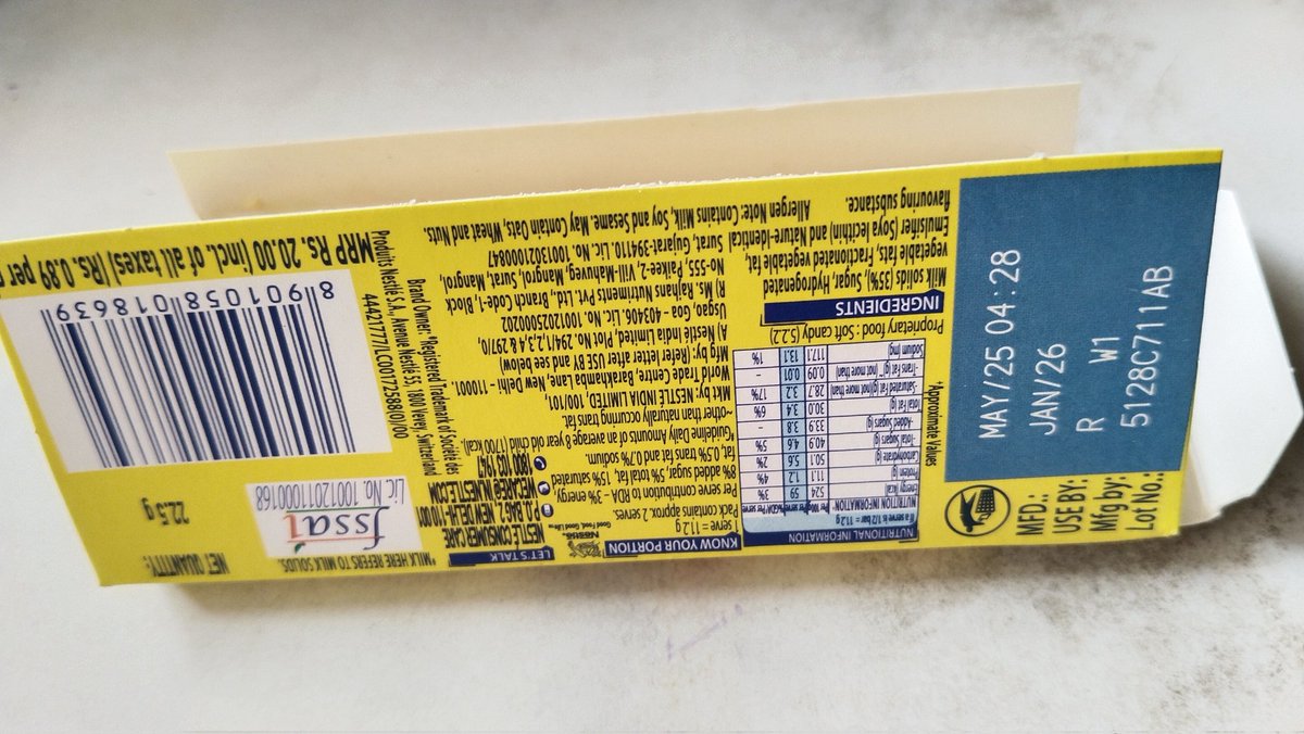 Yashwanth886011's tweet image. Hi @NestleIndia I have received a spoilt milkybar having no silver foil and changed colour from white to yellowish. Mfg 05/25 and exp is 01/26 and lot number 5128C711AB. It has worm inside the pack. Can you please help me with a refund @NestleCare #CustomerService #qualityissue