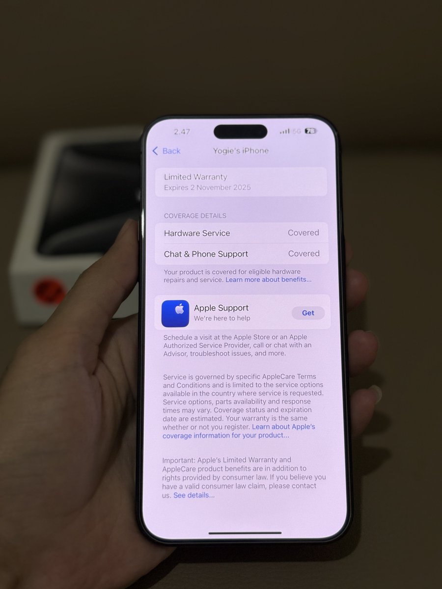 yogienwar's tweet image. WTS/Jual iPhone 15 Pro Max 256 Garansi iBox on sampe Nov 2025
Fullset bawaan original
No minus
Ori semua ga pernah servis
Body like new pisan
BH 90% on going
Rp 16.500.000
📍Bekasi/Jkt
Ijin om @bhaguz_403 @MulkyIcal @excelfangs