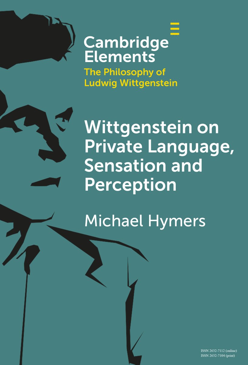 Don’t miss your chance to read new Cambridge Element Wittgenstein on Private Language, Sensation and Perception by Michael Hymers Free access available until 13 October.
cup.org/42ZZjwT
#cambridgeelements #philosophy