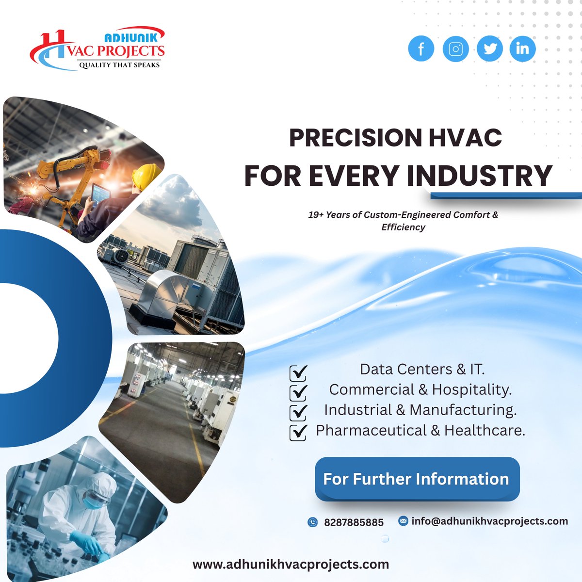 AdhunikHvac's tweet image. Precision HVAC isn't just a service, it's our promise.
✨ With 19+ years, we custom-engineer comfort &amp;amp; efficiency for every industry – from data centres to clean rooms.
For further information
you can visit our website adhunikhvacprojects.com
#AdhunikHVAC #IndustryExperts