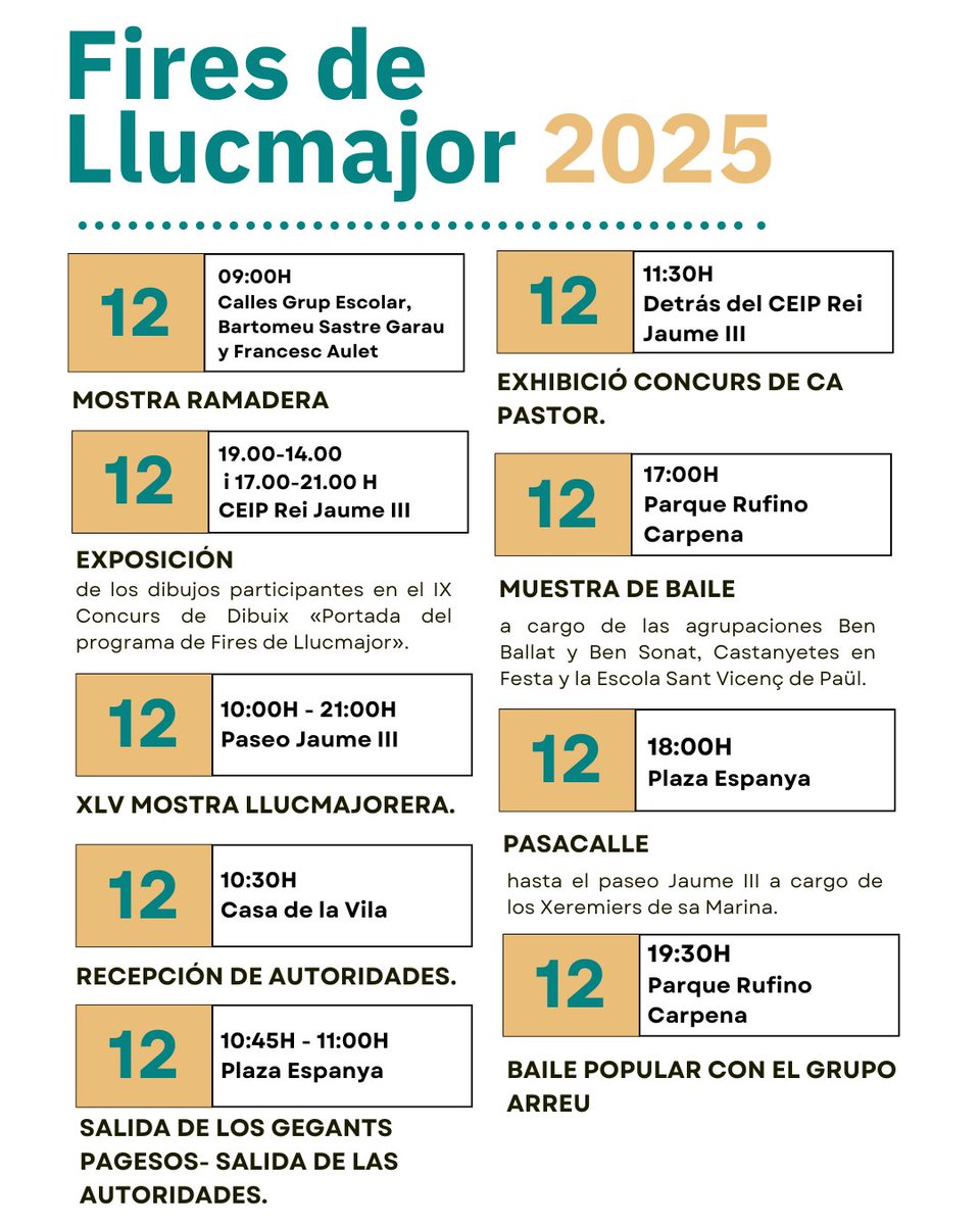 🎉 Fires Llucmajor 2025
🗓️12 d'octubre
🔗llucmajor.org/noticia/progra…

🎉Fires Llucmajor 2025
🗓️12 de octubre 
🔗llucmajor.org/noticia/progra…