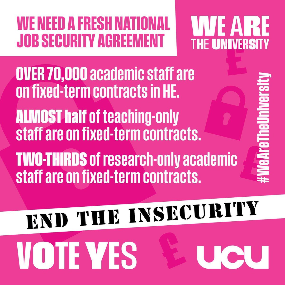 70,000 HE academic staff.

Almost half of teaching only staff. 

Two-thirds of research-only academic staff. 

ALL on fixed term contracts. 

This isn’t flexibility, it’s exploitation.

Live tomorrow at 7 PM we expose the hypocrisy at the top of HE: youtube.com/live/rZRbCP0YJ…

VOTE