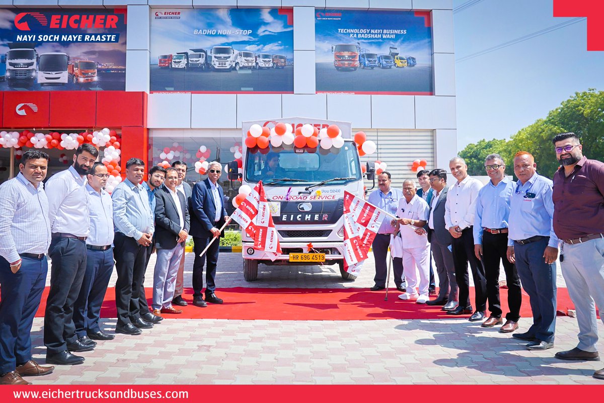 ETBIndia's tweet photo. Another proud moment for Eicher!
We’re excited to announce the launch of our new 3S dealership, Bansal Motors, in Sonipat, Haryana.
#EicherTrucksAndBuses #NayiSochNayeRaaste #BestInClassServices #BansalMotors #Sonipat #NewDealership #EicherNetwork #DrivingGrowth https://t.co/Pb8tJ3EnRo