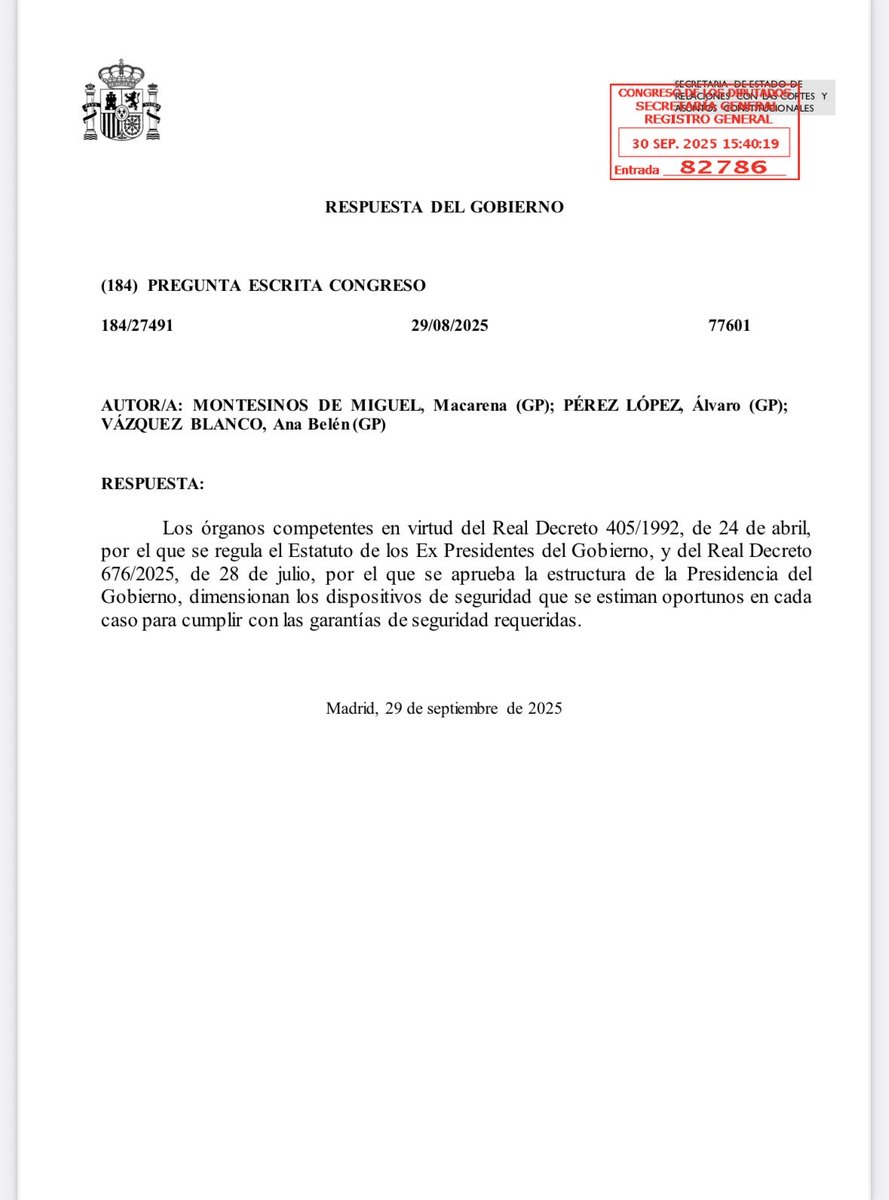 Marlaska oculta por qué  aumentó la escolta y la seguridad de Zapatero.
Ahora que Zapatero está bajo sospecha por los hidrocarburos y por negociar con dictaduras, Marlaska le protege. 
Esto huele muy mal!!