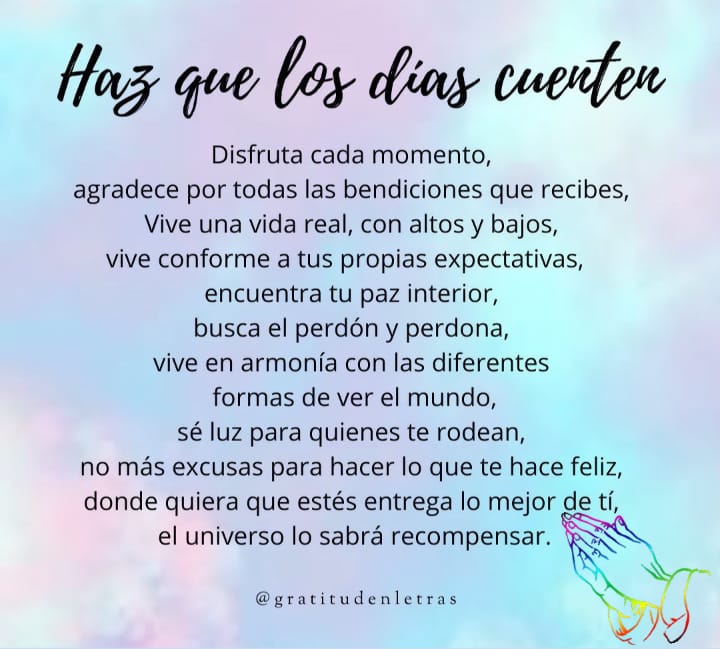 Buenos días Dios, gracias Padre por la bendición de un nuevo día, queremos elevar nuestra oración de esperanza y contigo vivir una jornada de fe.Te entregamos nuestra vida,solo Tú conoces nuestras batallas,llénanos de tu paz y de tu perdón.🙏
Mis Amores,buenos días 🤍