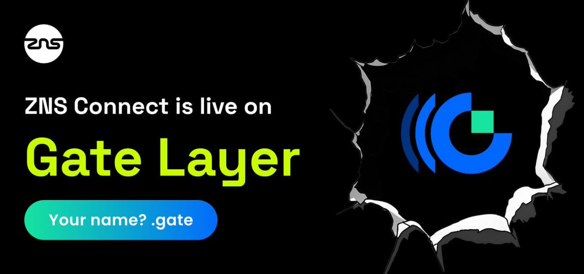 ZNSConnect's tweet image. 🚪 Introducing .gate — the official domain for the @GateLayer ecosystem, now live on @ZNSConnect!

Own your name, open your gate 🔓
Identity meets interoperability — powered by ZNS.

🌐 Mint your .gate domain today: zns.bio/search?tab=sma…

#ZNS #GateLayer #Web3Identity #Domains