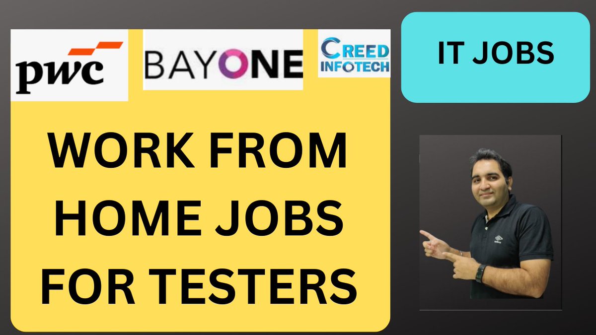 rdautomation's tweet image. youtu.be/JhlEma7Mjt4
New video on Testing Jobs For Freshers &amp;amp; Experienced is out. Like, Share &amp;amp; Subscribe our channel.
#testingjobs #qajobs #rdautomationlearning #rdtechnicallearning