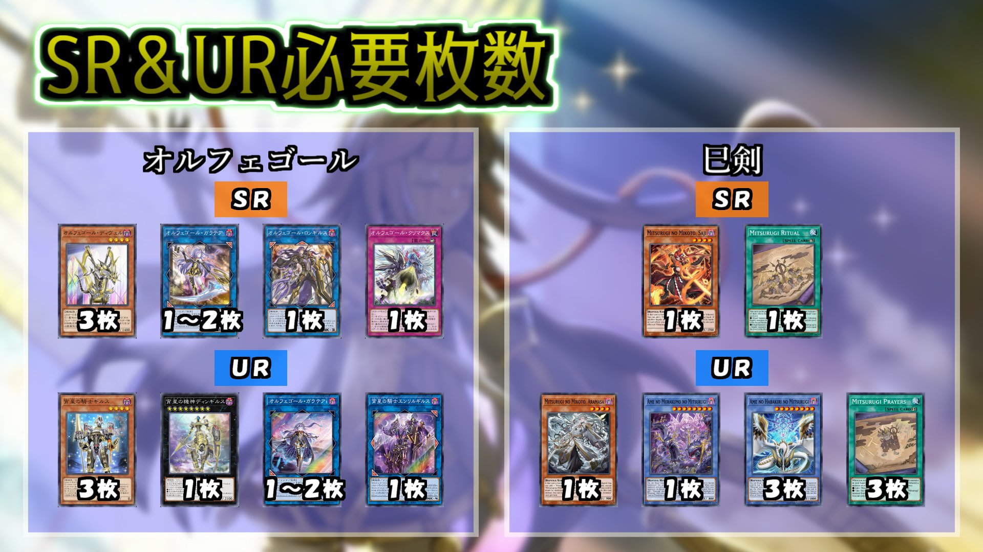 遊戯王 構築済デッキ 巳剣オルフェゴール ミツルギ オルフェ ドミナス