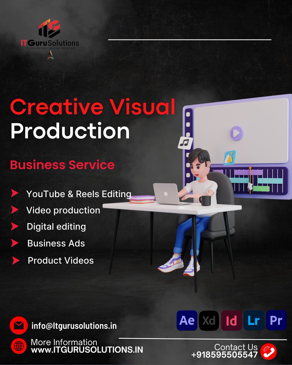 ITGuruSolution's tweet image. ๐ฌ Lights, Camera, Creativity!
At IT Guru Solutions
๐ฅ Video Editing | ๐จ Motion Graphics | ๐ Brand Storytelling
๐ +91 8595505547 | โ๏ธ info@itgurusolutions.in
| ๐ itgurusolutions.in
#CreativeVisualProduction #VideoEditing #ITGuruSolutions #GraphicDesign #ContentCreation