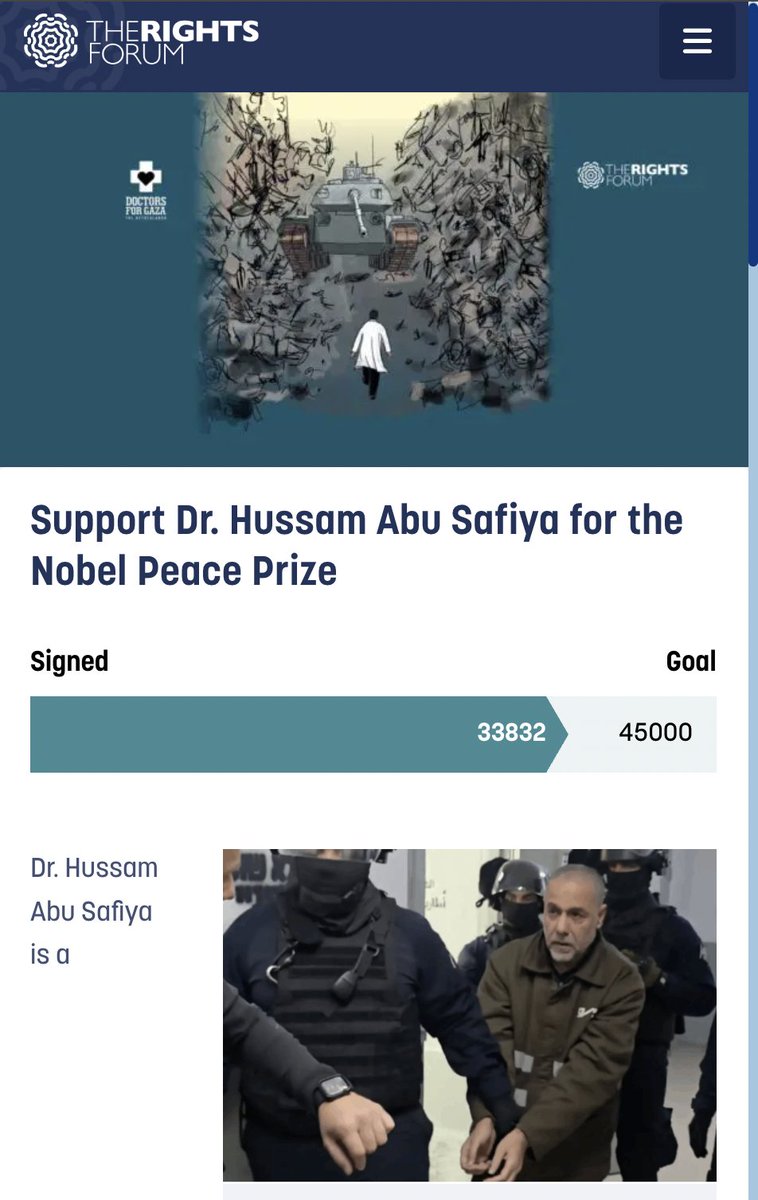 ShameChronicles's tweet photo. 🇳🇱Doctors for Gaza, Dutch medical group, has nominated Dr. Hussam Abu Safiya, the kidnapped Palestinian pediatrician and director of Kamal Adwan Hospital in northern Gaza, for the Nobel Peace Prize. https://t.co/LXYUwixQ6I
