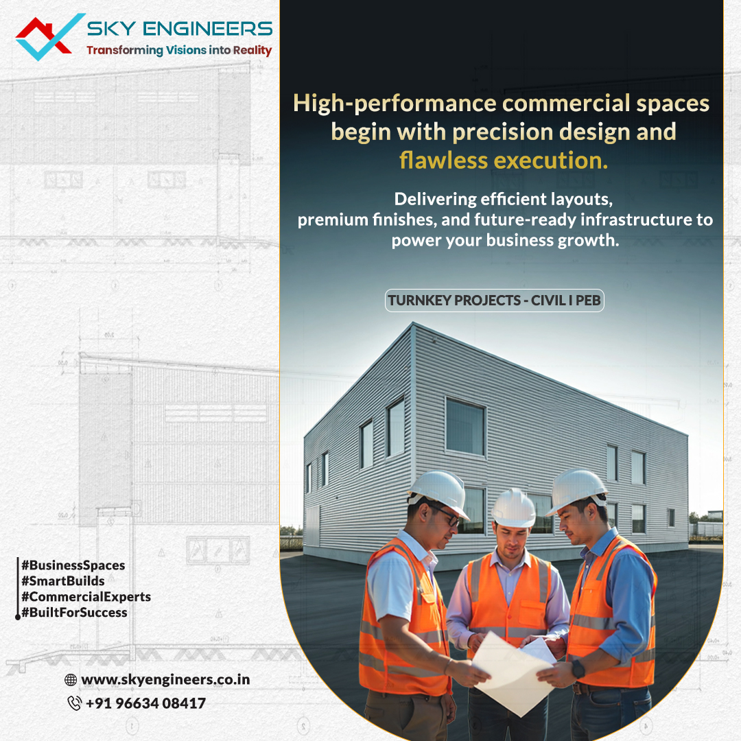 skyengineerspeb's tweet image. High-performance commercial spaces begin with precision design and flawless execution.
#BusinessSpaces #CommercialSpace #SmartBuilds #commercialexperts #BuiltForSuccess #ConstructionSolutions #construction #commercialconstruction
Book a Free Consultation at +91 096634 08417
