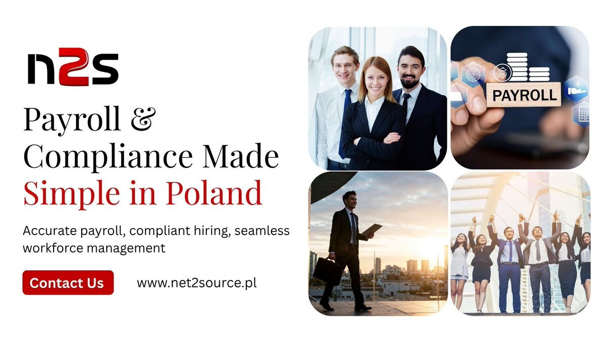 GlobalN2s36396's tweet image. Ensure precise payroll and full compliance in Poland with streamlined workforce management.
Contact us today to simplify your payroll and compliance processes.
#workforcepoland #net2source #n2s #payrollpoland #payrollsolutions