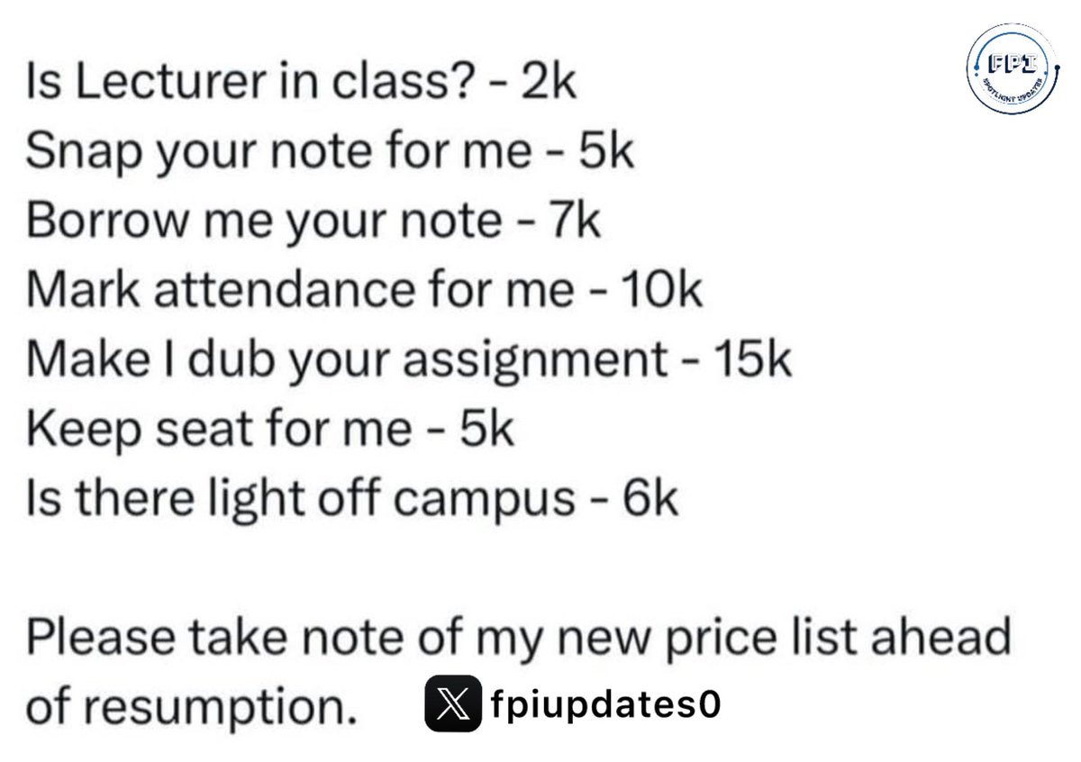 fpiupdates0's tweet image. If e reach your turn do am for free 😎

#fpi #fpiupdates #ilaro #school