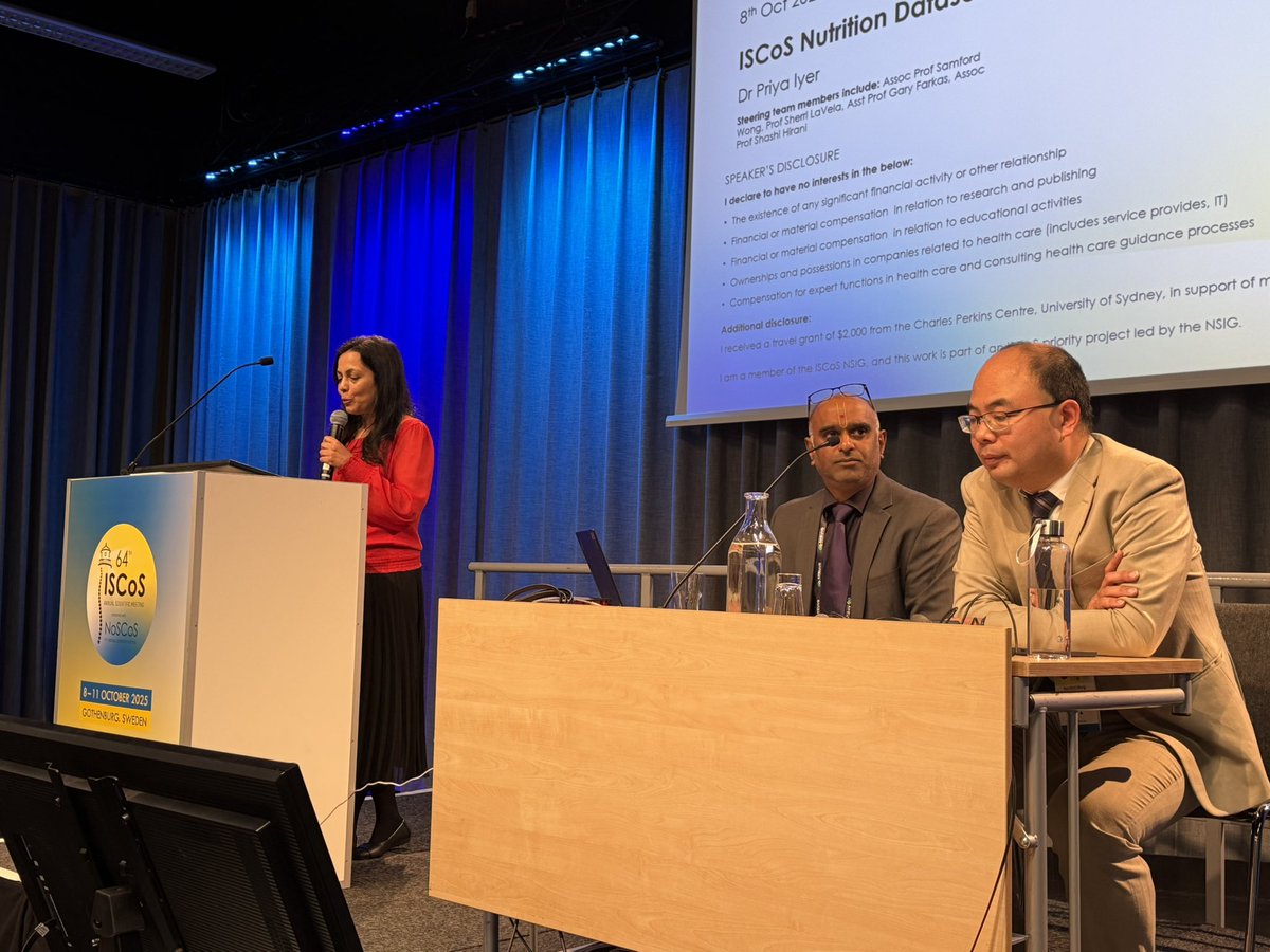 Dr Priya Iyer  discussing ISCoS Nutrition Dataset <a href="/ISCoS_Nutrition/">ISCoS Nutrition SIG</a> <a href="/ISCoSmeetings/">ISCoS Meetings</a>