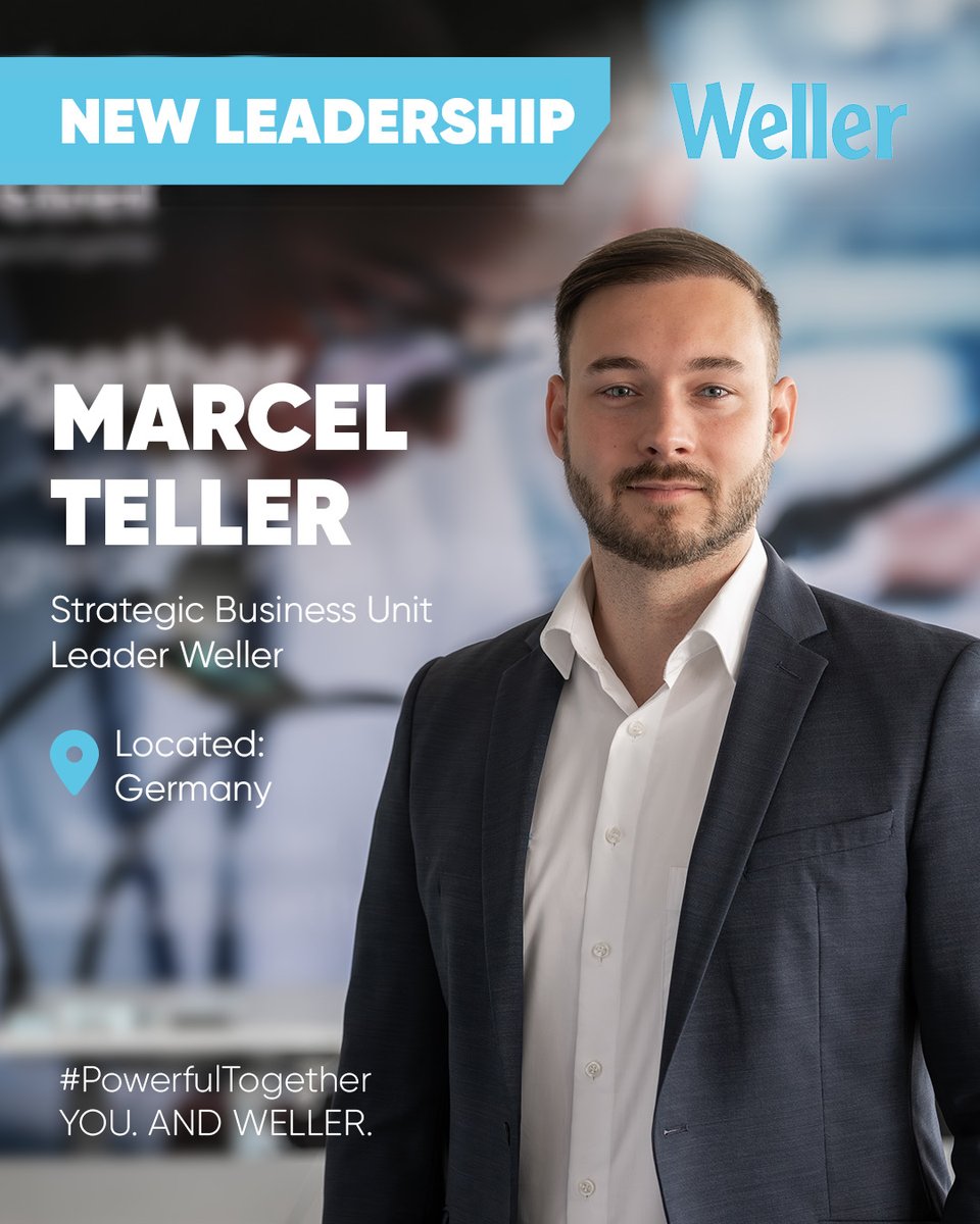 We’re proud to announce Marcel Teller as Weller’s new Strategic Business Unit Leader as of June 1! With 15 years at Weller and deep expertise, Marcel’s leadership will drive our global growth and innovation. Congrats, Marcel! #PowerfulTogether