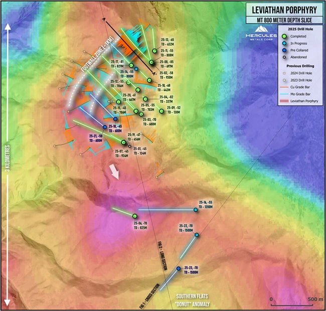 HerculesMetals's tweet image. 🚨News Release: Hercules Metals Provides Update on 2025 Drilling at the Leviathan Porphyry System🚨
The Company is seeing stronger continuity beginning to emerge through accelerated definition drilling at Leviathan; testing of “Donut” Anomaly in the south underway.
Read more…