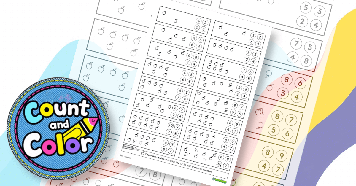 🍎 Let's make math sweet! This free 🔢Count and Color 🎨 worksheet is a perfect way for little learners to practice their numbers and have fun. 
It's a great quiet-time activity or a math center printable. #EarlyMath #Kindergarten #Homeschool
wordpip.com/math/count-and…