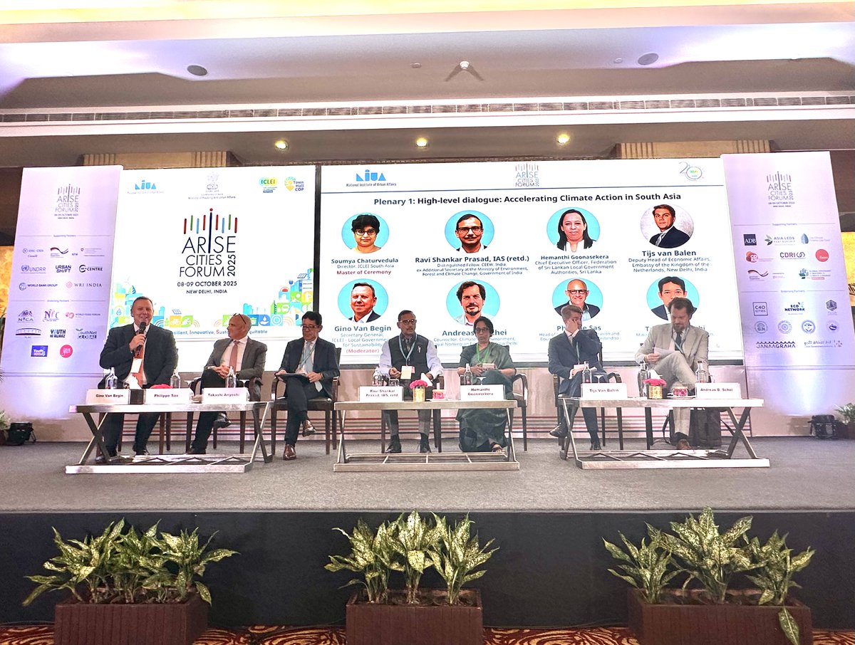 JapaninIndia's tweet image. DCM Ariyoshi joined a panel at ARISE Cities Forum 2025 and highlighted Japan&apos;s initiatives to accelerate climate action, specifically focusing on the City-to-City Collaboration Program (C3P) and the recently signed Joint Crediting Mechanism (JCM) with India🇯🇵🤝🇮🇳
#IndiaJapan #JCM
