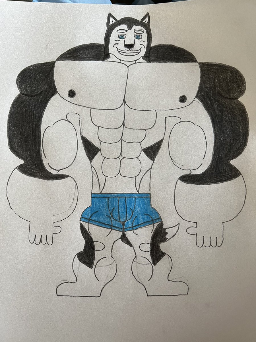 Here’s a brand new drawing I made of Dewayne the Tech Husky one of the members of the League of Creatures.