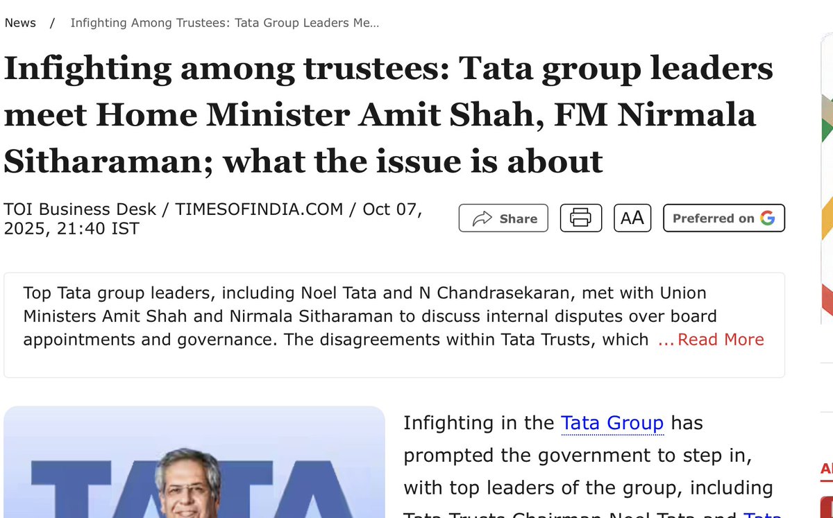 TATA Trouble!

 <a href="/AmitShah/">Amit Shah</a> <a href="/HMOIndia/">गृहमंत्री कार्यालय, HMO India</a> before helping <a href="/TataCompanies/">Tata Group</a>, make sure they stop funding breaking India forces like <a href="/thewire_in/">The Wire</a> and other such propaganda portals. Also ensure that TISS ceases to be den of anti-nationals and their activities.