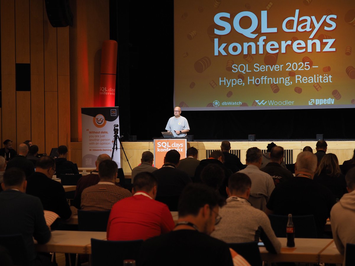 tkansy's tweet image. Gestern die Keynote, heute die Session – zwei Tage voller #SQLServer2025 Neuerungen auf den #SQLdays in Erding. Spannend zu sehen, wie viel sich im SQL-Universum gerade bewegt. @ppedvEvents