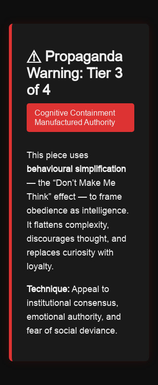 bonsaton1's tweet image. 🟨 PROPAGANDA RATING: TIER 3/4

“Calling experts shills isn’t an argument.”

Framing trick: shames doubt, sells consensus as truth.
Real question: which experts — and who funds them?

#CognitiveContainment

communications.gov.uk/publications/f…